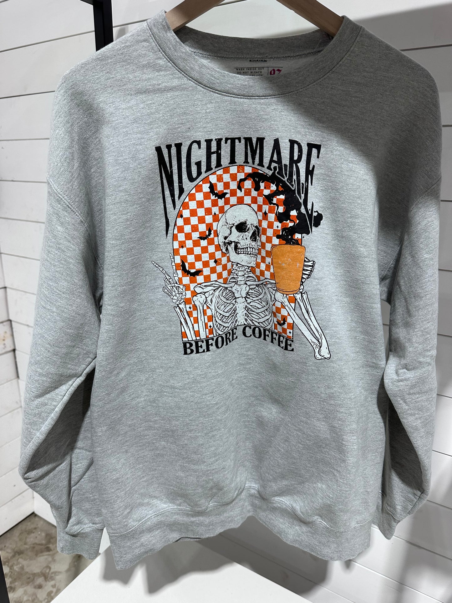 Nightmare before coffee crewneck