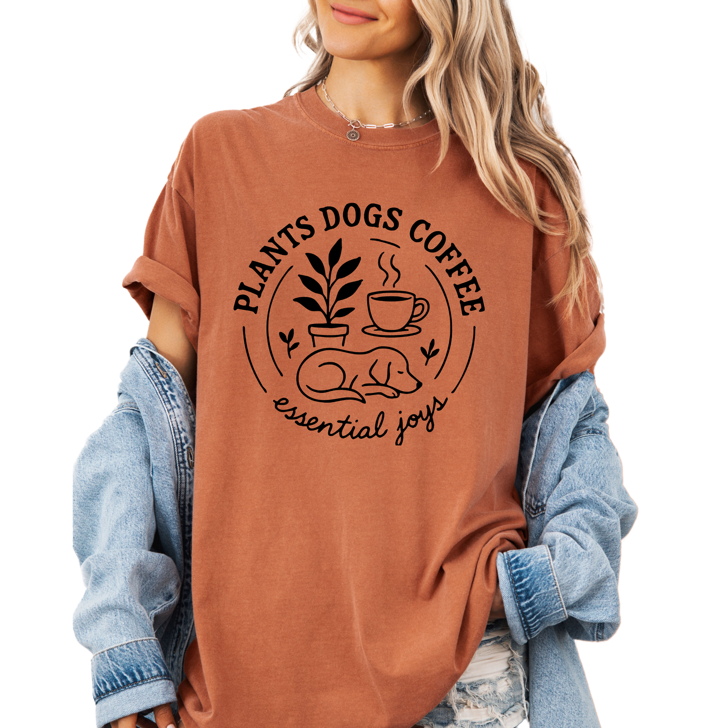Plants Dogs Coffee Shirt
