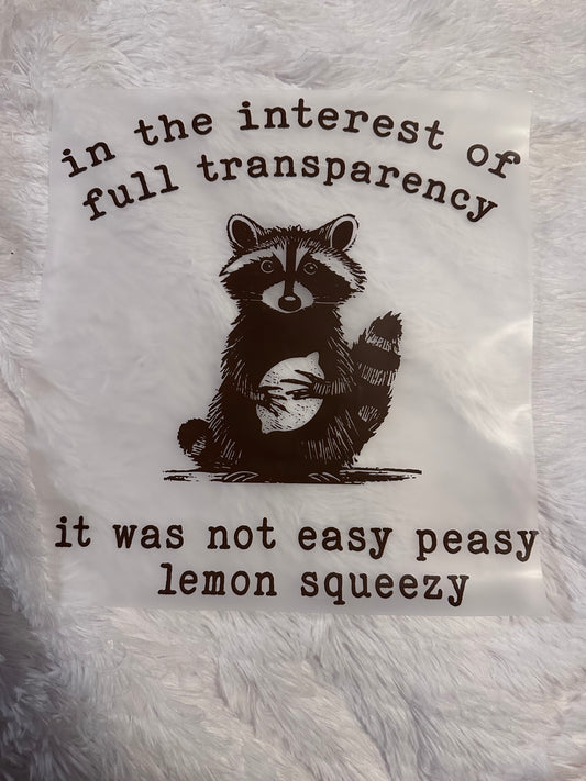 In the interest of image