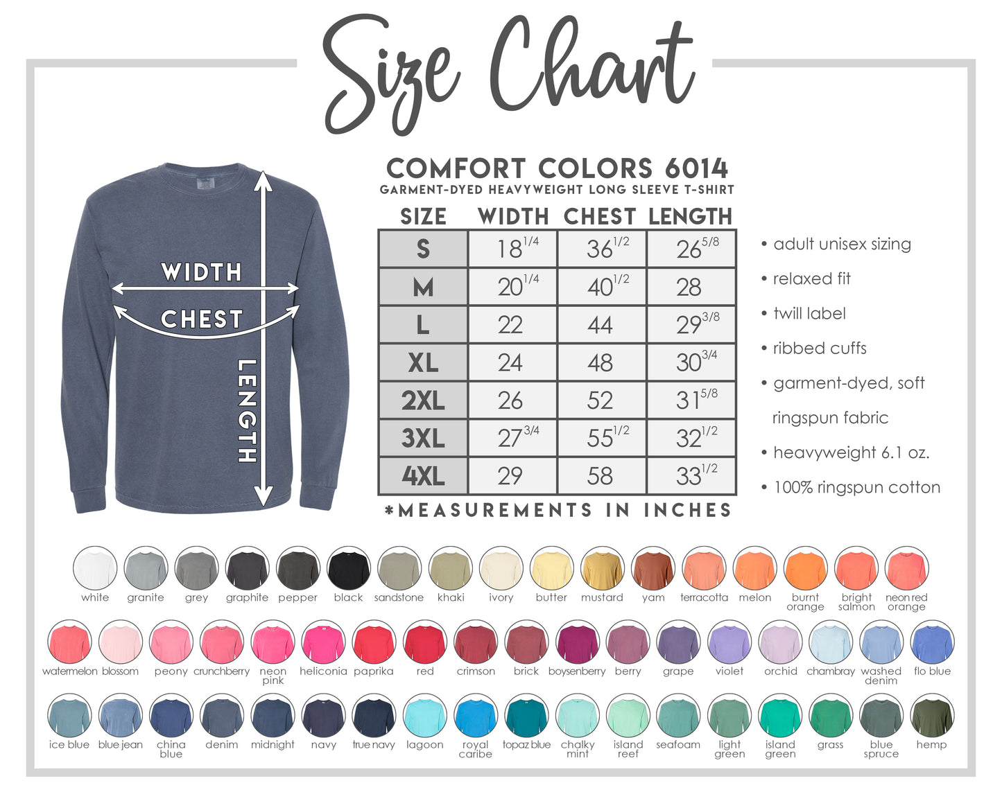 COMFORT COLORS LONG SLEEVE