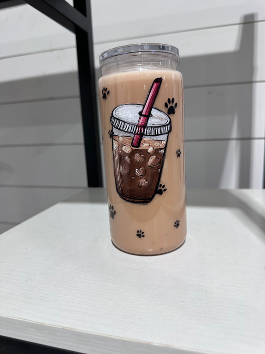 Dog mom coffee 16 oz cup