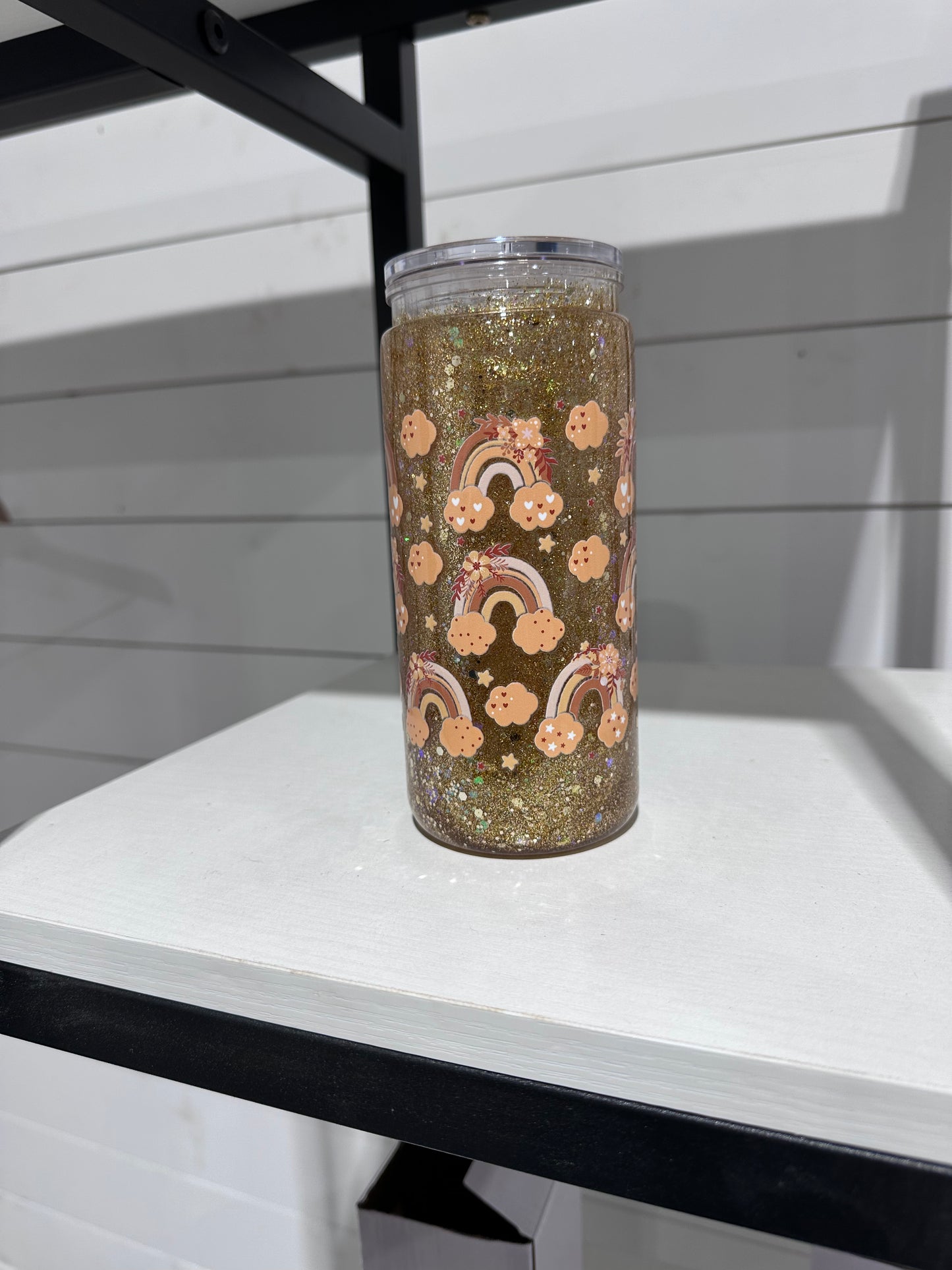 Gold rainbow 16oz cup ￼