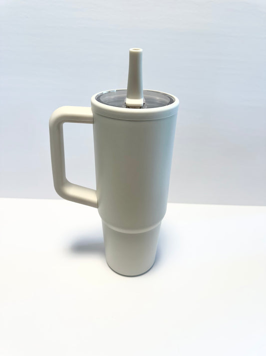 White 24oz Stainless Steel
