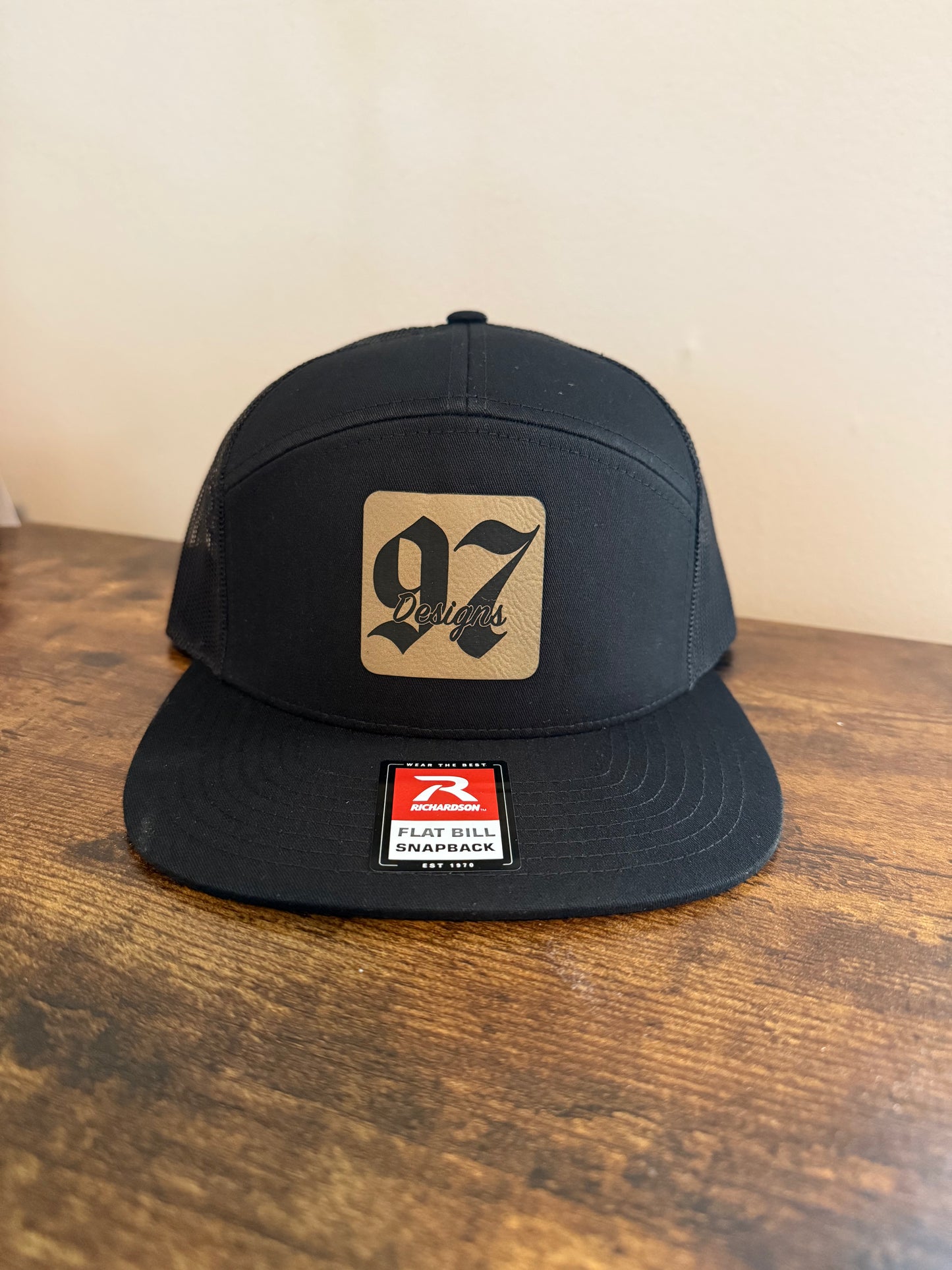 97 Black R112 7 Panel Hat